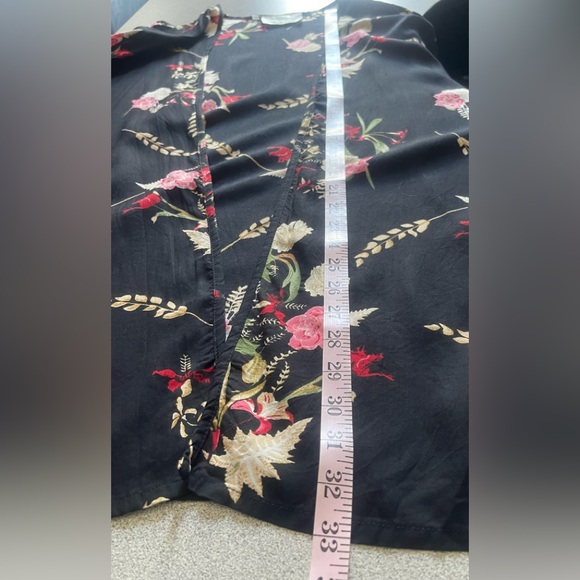 California Moonrise Floral Open Kimono Top Size Medium - Picture 10 of 11